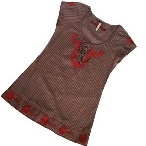 Free People Embroidered Sheath dress. Sz. 6